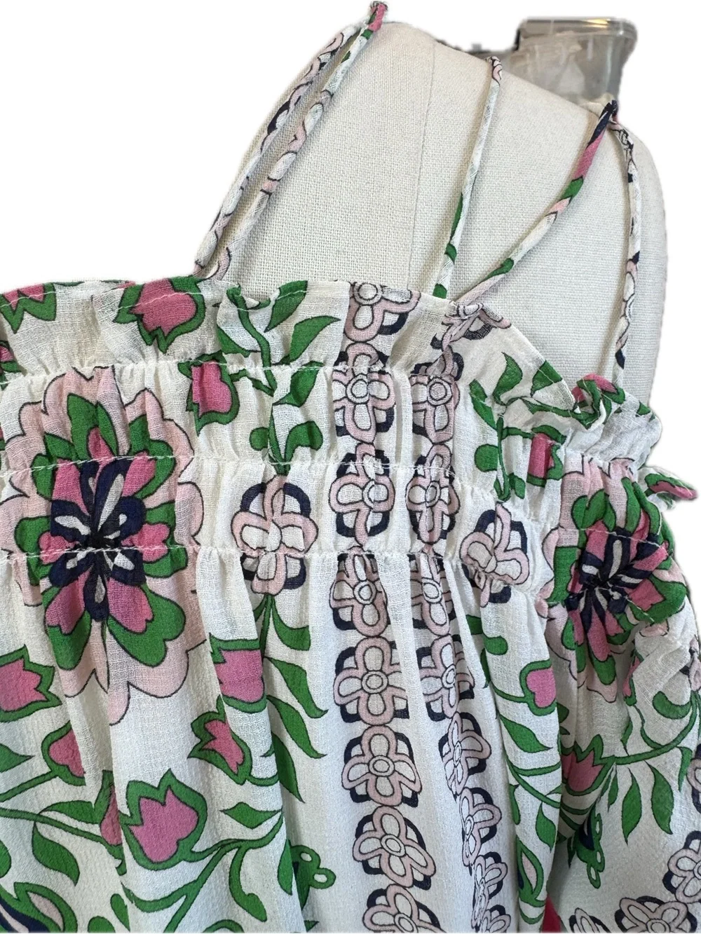Tory Burch Asilomar Garden Party Printed Silk Belted Midi Dress